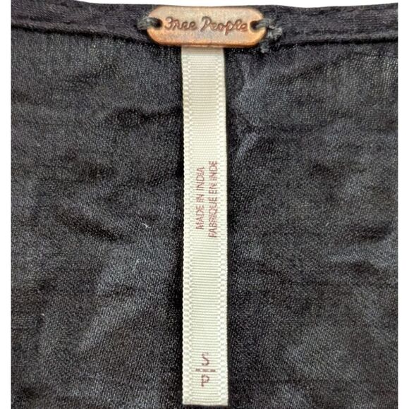 Free People Weila Embroidered Romper in Black & White Women's S - Picture 5 of 6